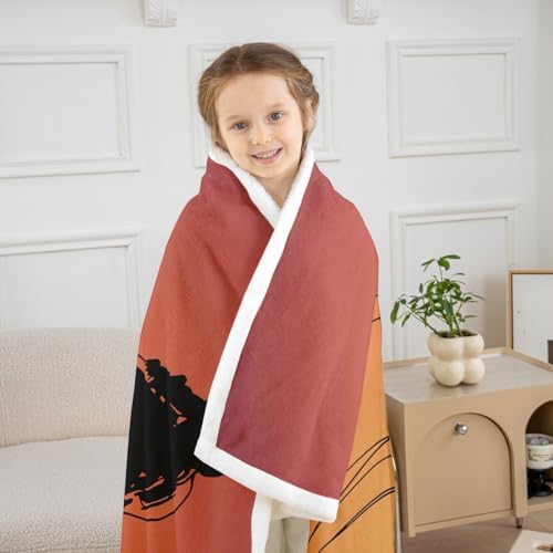 Erosebridal Lineman Blanket Boys Men Electrician Lineman Silhouette Print Fuzzy Blanket European Style Throw Blanket Sherpa Blanket for Men Soft Fleece Blanket 60”x80” - Image 4