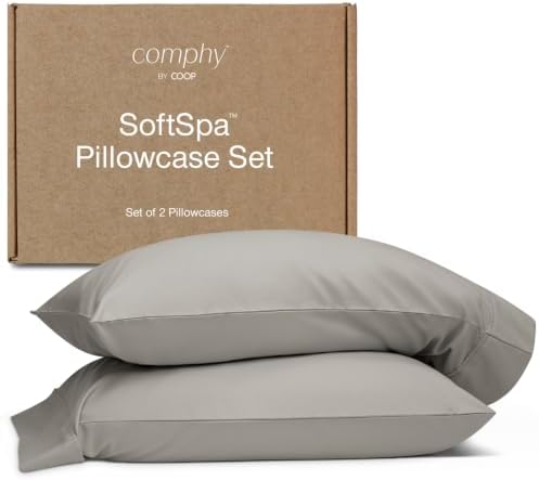 Coop Home Goods Comphy SoftSpa Pillowcase Set of 2, White Super Soft Pillow Cases King, Pillow Cases, Luxury Spa, Breathable, Hotel Quality Pillow Cases by CoopSleepGoods