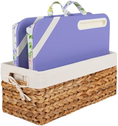 LAPGEAR Designer Lap Desk – Purple Flower, 2-Pack with Storage Basket by LapGear