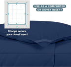 Bare Home Duvet Insert Comforter (California King, Dark Blue) - Image 5