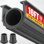 Jin&Bao Garage Door Bottom Rubber Seal 5/16" T-End 10FT & 2 End Plugs Gray by Jin%26Bao