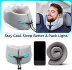 Travel Neck Pillow for Airplane: Side Support for Large Necks Without Choking - Supports 8 lbs Without Collapsing - No Sideways Slumping in Aisle & Middle Seats on Long Flights - Image 7