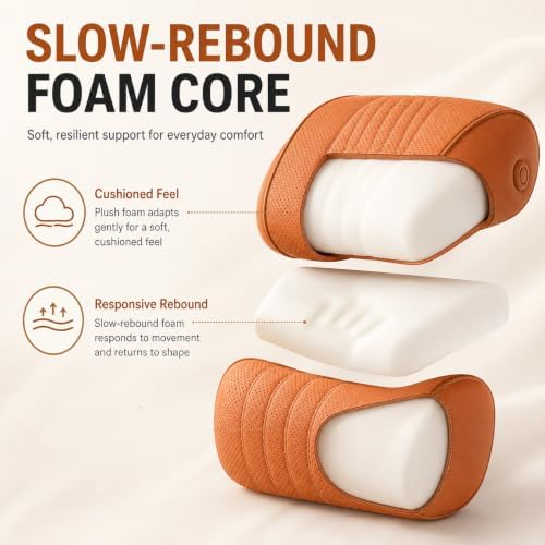Universal Memory Foam Car Headrest Neck Pillow Auto Neck Cushion (Orange, Headrest Cushion) - Image 3