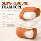Universal Memory Foam Car Headrest Neck Pillow Auto Neck Cushion (Orange, Lumbar Cushion) - Image 3
