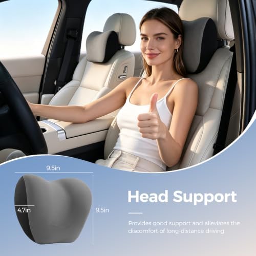 BABUR Car Neck Pillow Ergonomic 100% Memory Foam Headrest for Driving Seat - Image 7