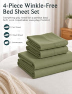 Full Size Sheets, Cooling & Soft Deep Pocket Bed Sheet Set, 4PC - Image 6