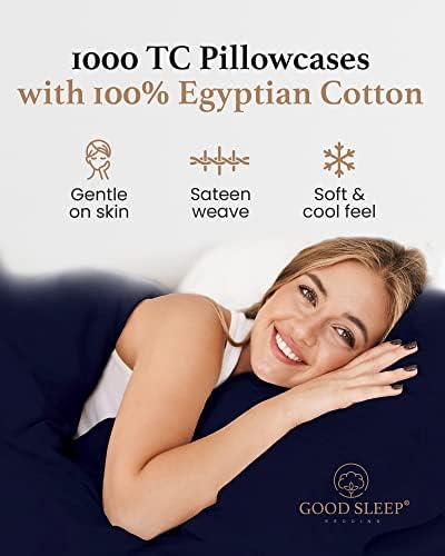 1000 TC King Pillowcases Set of 2 100% Egyptian Cotton Pillow Cases - Image 5