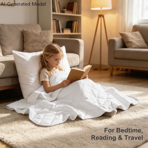 BEDSUM Cooling Toddler Comforter, Rayon Made from Bamboo, White - Image 2