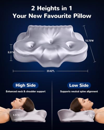 Cervical Neck Pillow for Neck Pain Relief, Memory Foam Pillows - Image 3