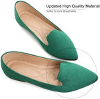SAILING LU Women's Pointy Toe Ballets Flats PU Leather - Image 2