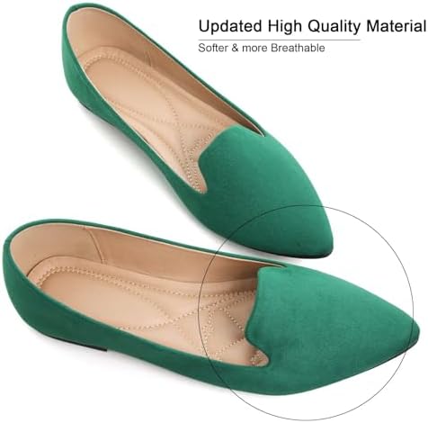 SAILING LU Women's Pointy Toe Ballets Flats PU Leather - Image 2