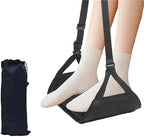 Foot Hammock for Plane Travel 2pcs Lightweight Plane Foot Hammock - Support Plate, Portable Leg Rest(Black) by Unknown