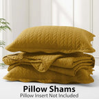 IR Imperial Rooms California King Quilt Bedspread Ochre Leaf 8-Pack - Image 3