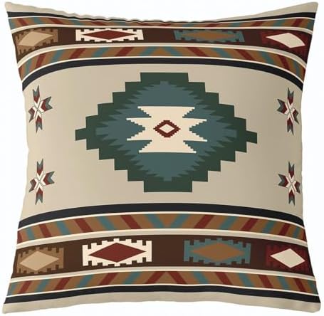 Feelyou Southwestern Geometric Throw Pillow Covers Soft 18" x 18" - Image 3