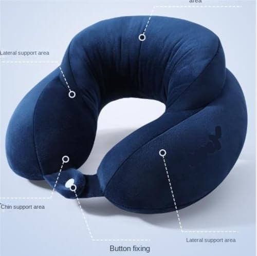 QUQUQ Travel Neck Pillow for Sleeping Portable U-Shaped Neck Pillow Suitable for Naps and Travel Support Comfortable(Pink) - Image 2