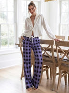 Tall Women 32/34/36 Inseam Pajama Pants Plaid Lounge Sleep Bottoms - Image 3