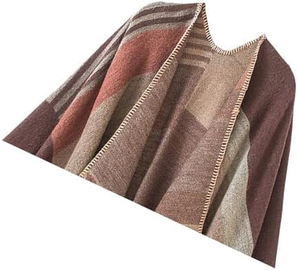 Lacavocor Women's Shawl Wrap Poncho Cape Cardigan Open Front - Image 2