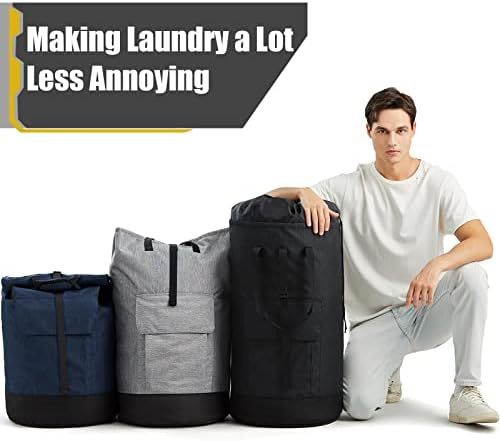 College Laundry Bag, 115L Extra Large Laundry Backpack with Shoulder Straps, Heavy Duty Backpack Laundry Bag, Large Laundromat Bag, Dorm Laundry Bags for Travel, Laundromat, Apartment, Beach, Camping - Image 6