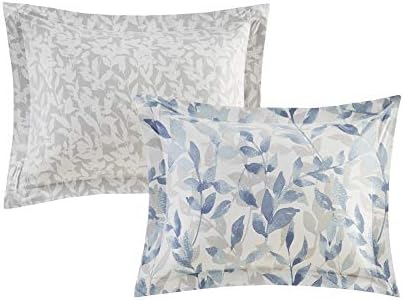 Madison Park Essentials Cozy Bed in a Bag Reversible Comforter with Complete Sheet Set - Modern Botanical Print All Season Cover, Shams, Decorative Pillow, Twin(68"x86"), Blue 6 Piece - Image 5