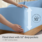 Twin XL Sheets Set, Cooling & Soft Deep Pocket Bed Sheets, 3PC - Image 6