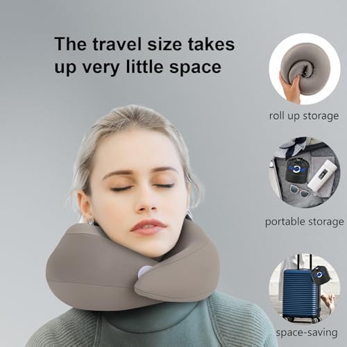 Neck Pillow Airplane,Plane Pillow for Long Flight,Travel Pillow Gray - Image 4