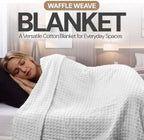 10-Pack Twin 100% Cotton Waffle Blankets, Bulk Box, Hotels & Resorts, White - Image 6