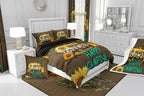 Erosebridal RV Camper Queen Comforter Set,Happy Camping Bedding Sets for Travel Trailer,Farmhouse Sunflower Quilt Bed Set for Kids Adults,Country Floral Bedroom Decor,2 Pillowcases Lightweight - Image 6