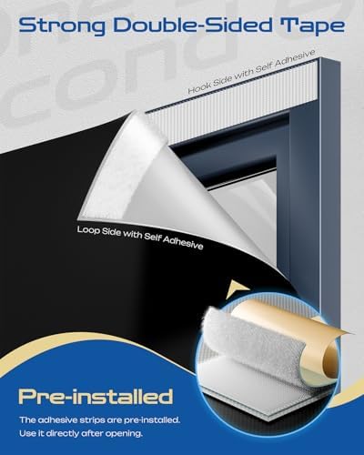 100% Blackout Curtains for Bedroom,Portable Blackout Shades 69"W x 36"L - Image 2