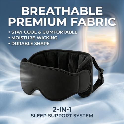 Avernio Travel Pillow with Eye Mask–2 in 1 Support Sleep System (3 in 1) - Image 7
