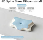 Memory Foam Kids Pillow, Kids Pillows for Sleeping, Ergonomic Contour Pillow and Pillowcase 20x12in(Blue Small) - Image 2