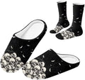 Jeiento Fuzzy Slippers and Sock Set Women's Warm Cozy Memory Foam House Shoes Soft Slip-on Slides by Jeiento