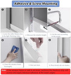 2Pcs 205cm Light Block Strip, Blackout Window Shade Gap Blockers for Home Theaters & RVs, Effective Light Blocking Side Tracks, White Color, 80.7 Inch Long,White 2pcs,205cm/80.7inch - Image 7