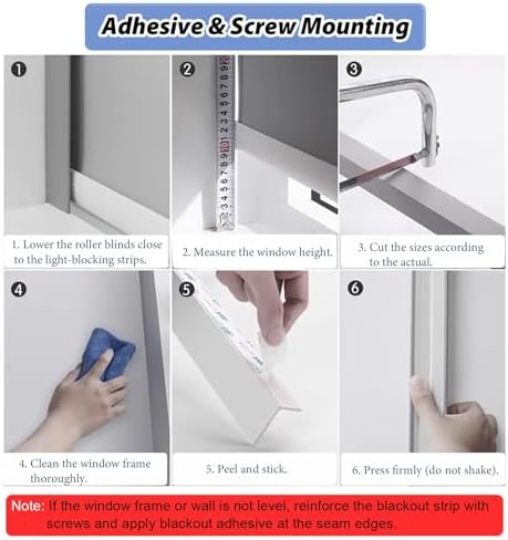220CM Light Block Strip - 2Pcs Blackout Window Shades, Light Gap Blockers for Home Theaters, RVs & More, Effective Light Blocking Side Tracks (White, 86.6 Inch),White 2pcs,220cm/86.6inch - Image 7