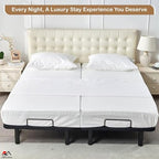 ARlinen 5PC Split King Sheets for Adjustable Bed, 15-Inch Deep, White - Image 4