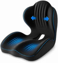 Seat Cushion L-Shaped Ergonomic Memory Foam Support for Office Chair Cushion, Car Seat Cushion, Seat Cushions for Office Chairs with Lumbar Alignment, Coccyx Relief for Wheelchair Travel Driving by Unknown