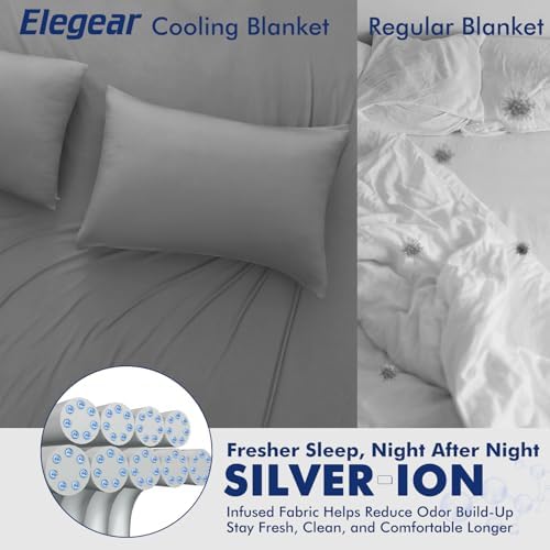 Elegear Silver-Infused Cooling Blanket for Hot Sleepers, Throw XL - Image 3