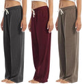 3-Pack Women's Lounge Pants, Wide Leg Sweatpants with Pockets by OAKVON