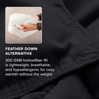 Bare Home Duvet Insert Comforter (California King, Black) - Image 6