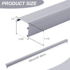 Briwooody 2 Packs Residential Threshold Cap 36'' Traditional Fixed Vinyl Cap Exterior Door Threshold Replacement for Residential Entry Door (Light Grey) - Image 2