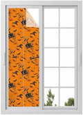 Window Privacy Film Frosted, Orange Pumpkins Halloween Reusable Static Cling Window Tints, Horror Haunted Houses Heat Control Windows Films for Offices, Balcony, 29.5 x 118 Inches by Unknown