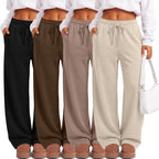 4 Pack Women Lounge Comfy Pants Lightweight Sweatpant by Velvelhall