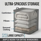 Spacious Moving Storage Bin Zippered Organizer for Clothes，4PC：140L - Image 2