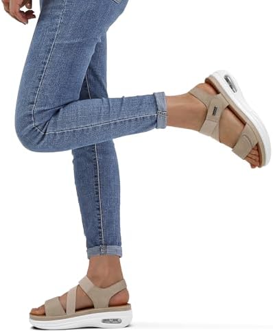 mysoft Women's Comfortable Walking Sandals Platform Wedge Ankle Strap - Image 3