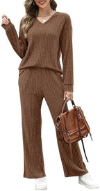 RUMIA Lounge Sets for Women Cozy Travel Matching Sweater Fall Outfits - Image 2