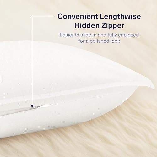 Kickoff Viscose Bamboo Pillowcase, King, Set of 2, 100% Organic Hidden Zippered Viscose Bamboo Pillow Case King Size, Cooling Pillow Cover for Hot Sleepers (20"x40", Dove Grey) - Image 4