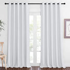 NICETOWN Room Divider Curtain 110 inches Long, Grommet Room Darkening Curtain Thermal Window Treatment Sound Dampening for Sliding Glass Door, Greyish White, W66 x L110, 1 Panel by NICETOWN