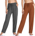 Envlon Women's Yoga Pants with Pockets Comfy Stretch Loose Wide Leg Casual Pants Breathable Running Workout Lounge Pants by Envlon