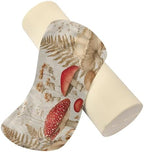 Watercolor Forestm Mushroom Beige Neck Roll Pillow Bolster Round Health Memory Foam Long Cervical Cylinder Pillows with Removable Washable Cover for Body Bed Legs Back Yoga - Image 3