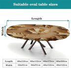 Oval Table Cloths, Plaid Pattern Printed on Fitted Table Covers, for Parties & Celebrations Holiday Dinners, Fits for 54" x 76" Oval Tables - Image 4