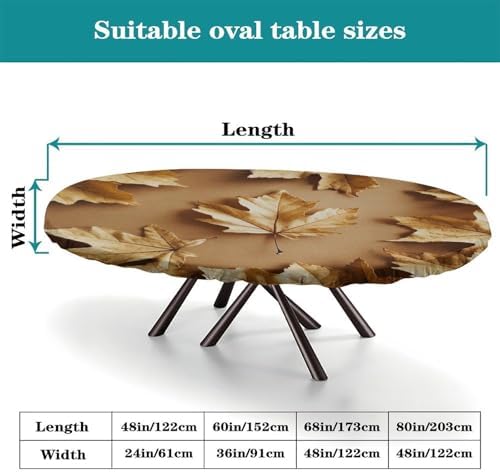 Oval Table Cloths, Plaid Pattern Printed on Fitted Table Covers, for Parties & Celebrations Holiday Dinners, Fits for 54" x 76" Oval Tables - Image 4